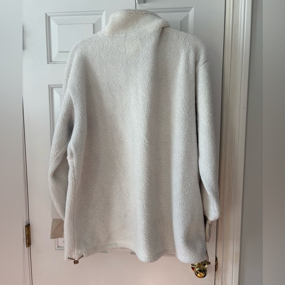 Aerie Long Sleeve Fleece Pullover - Cream and Tan - Picture 2 of 3